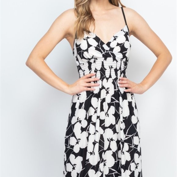 #29 Black & White Floral Maxi Dress - Picture 5 of 15